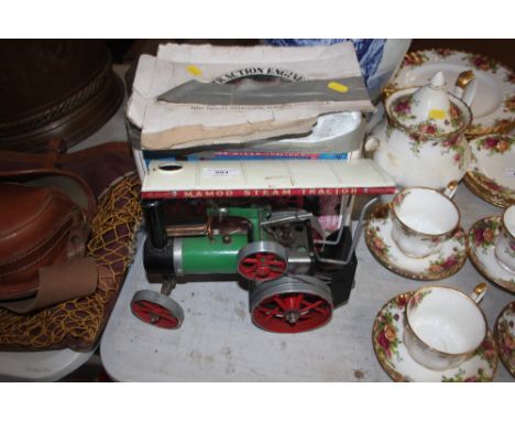 A Mamod steam engine with original box