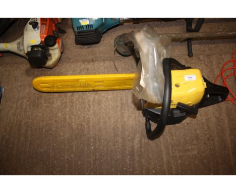 A McCulloch petrol chainsaw with instruction manual 