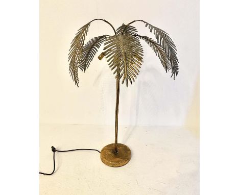 MAISON JANSEN STYLE PALM TREE TABLE LAMP, gilt metal, 80cm x 48cm. 