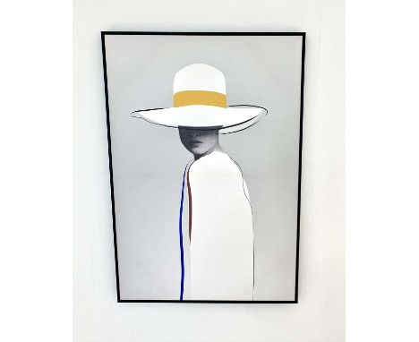 CONTEMPORARY SCHOOL, fashion print on canvas, 140cm x 100cm, framed. 