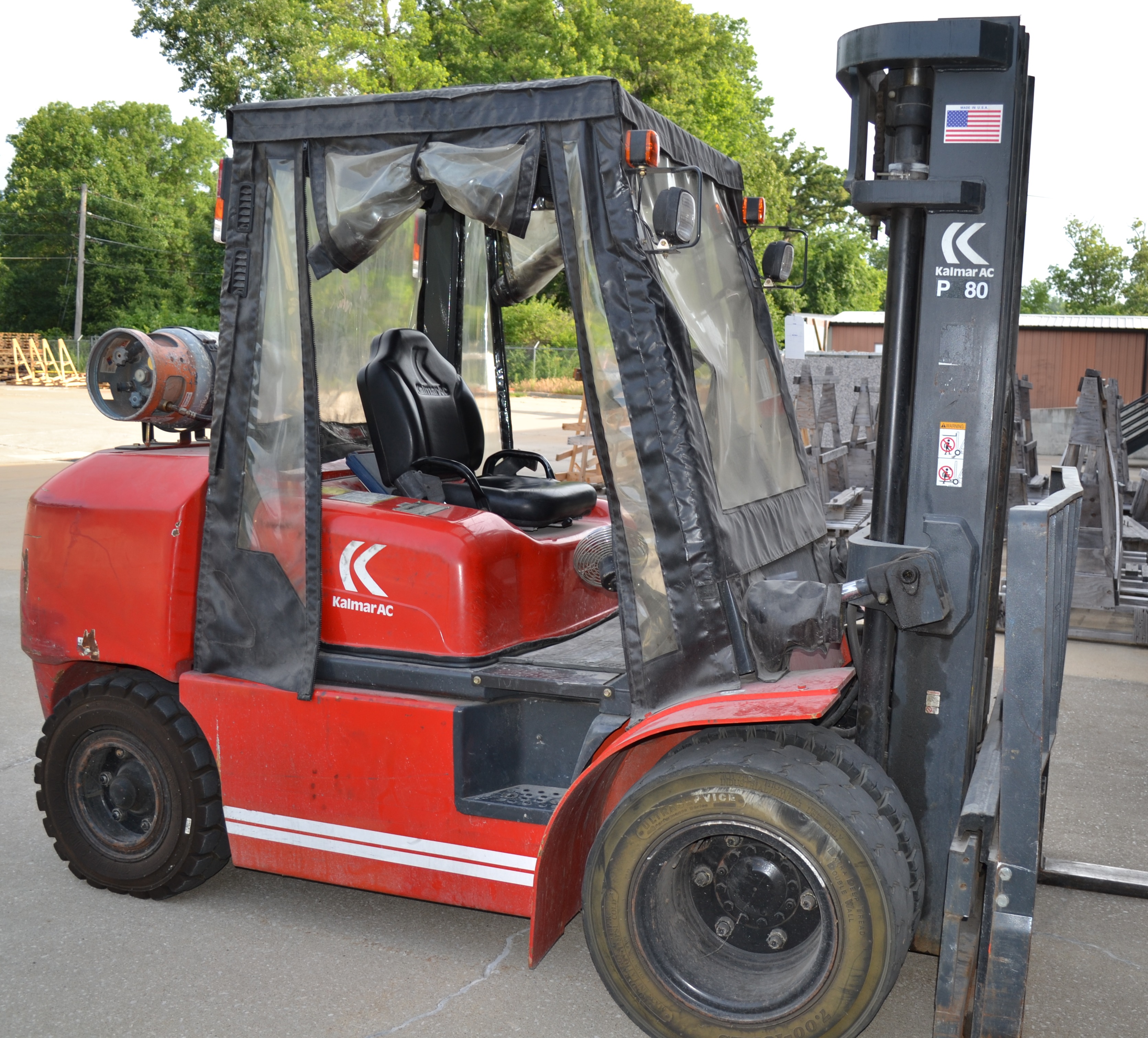 Kalmar AC Model P80CX PS Forklift, 6,810Lb Capacity, 3Stage Mast