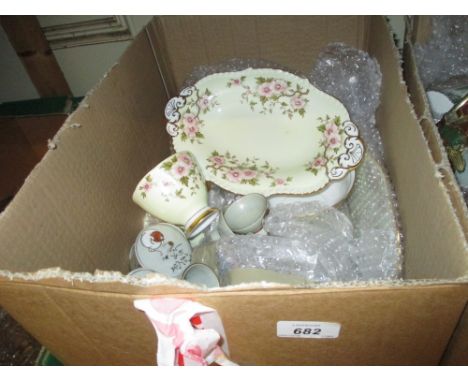Tuscan floral decorated porcelain tea service, together with a Japanese porcelain tea service