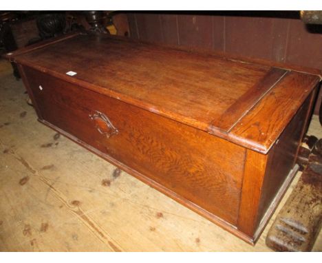 Oak trunk with hinged cover