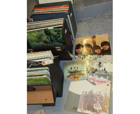 Collection of long playing vinyl records including Beatles for Sale and Revolver
