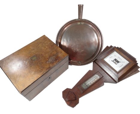 A Victorian walnut jewellery casket, of rectangular outline with vacant cartouche and plain interior, 18cm H, 32cm W, 22cm D,