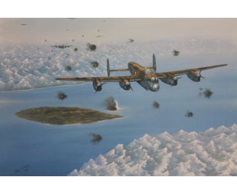 After John Pettitt.  The Death of a Dinosaur, signed limited edition print no. 45/500, with various signatures, to include Ta
