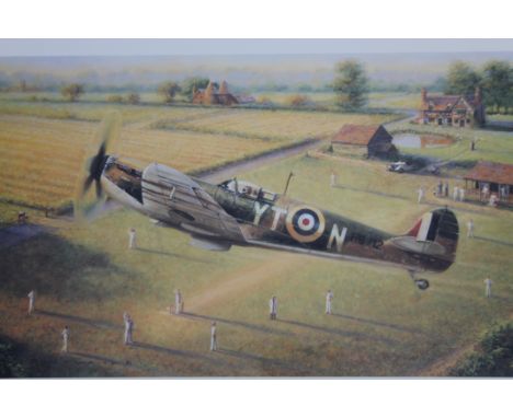 After Bill Perring.  Spitfire!, artist limited edition print 403/850, signed to the mount, 32cm x 53cm.