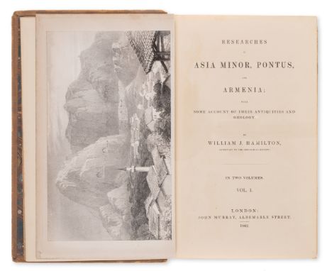 Hamilton (William John) Researches in Asia Minor, Pontus, and Armenia, 2 vol., first edition, half-title to vol. 2 only, 12 l