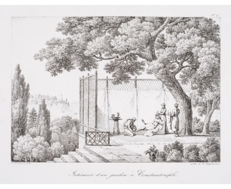 Forbin (Louis) Voyage dans le Levant, first edition, one of 325 copies, half-title, 80 plates, of which 70 lithographs, 8 aqu