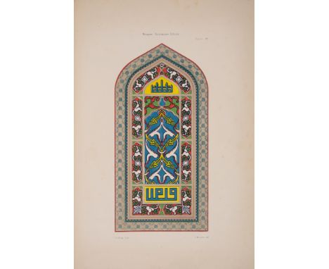 De Launay (Marie) L'Architecture Ottomane, first edition, text in French and German with Persian at end, 189 lithographs only