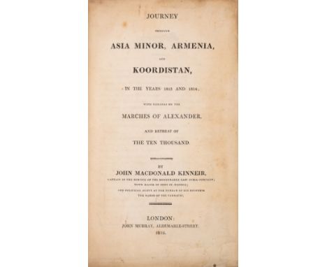 Kinneir (John Macdonald) Journey through Asia Minor, Armenia, and Koordistan, first edition, large engraved folding map with 