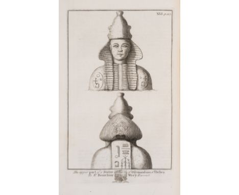 Pococke (Richard) A Description of the East, and Some other Countries, 3 parts bound as 2 vol., first edition, engraved title