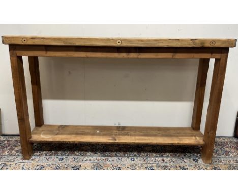 Contemporary rustic style console table, 139 x 36 x 86cm 