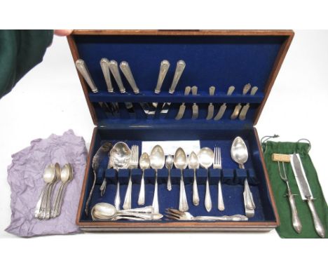 Mixed canteen of silver plate and white metal  incl cutlery marked 'Community Silver', 'Sterling R Pat Pending', 'W.SEAL', '1