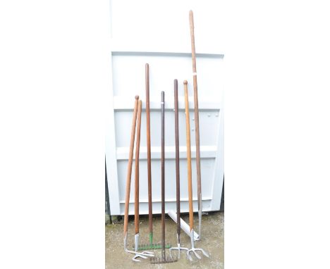 Selection of vintage garden and agricultural cultivation tools 