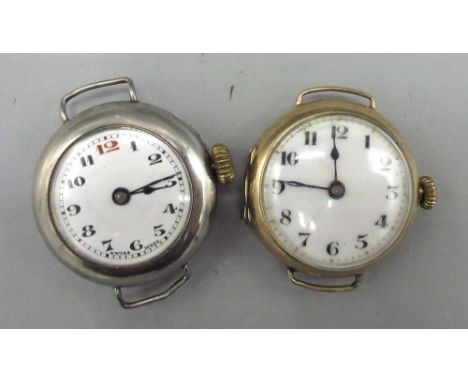 Ladies Breguet HSPG 9ct gold trench style wristwatch, porcelain Arabic dial, D &amp; R case no. 58887, Glasgow Import Mark 19