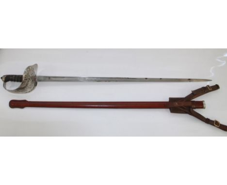 Early 20th century Infantry Officer's Sword with Edward VIII cyphered hilt. Patches of rust to blade with significant abrasio