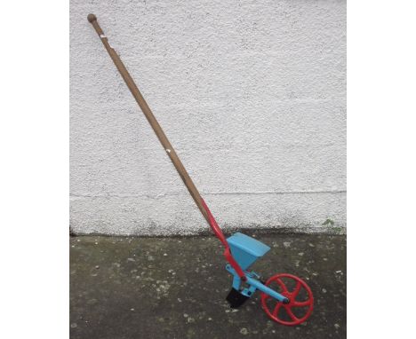 Vintage seed hopper/drill, restored/repainted 