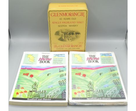 British Telecom Bradford and District 1989 David Hockney phone books (2), 1 in original cellophane packing and a Glenmorangie