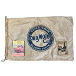 'Ford Motor Company' Dealership Sales and Service Genuine Parts Flag and Two Books