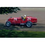 Tazio Novulari's Alfa 8C Winning at the 1936 Hungarian Grand Prix by Martin Tomlinson
