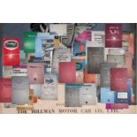 A Large Selection of Car, Truck and Van Manuals from the 1940s to 1970s