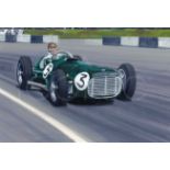 Juan Manuel Fangio in the BRM V16 at Silverstone 1953 by Martin Tomlinson