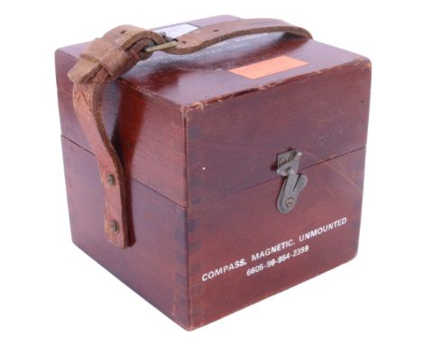 A cased 1970s British military Unmounted Magnetic Compass