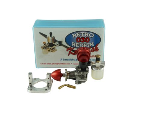A boxed Redfin 030 Kompish aero model aircraft diesel engine, engine number 057