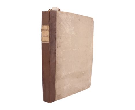 An uncommonly interesting and densely-filled Georgian scrap album of newspaper and manuscript cuttings of poetry, prose, arti