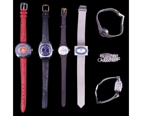 Tissot and other ladies' wristwatches, circa 1930s-1960s, together with a Bon-Klip bracelet watch strap
