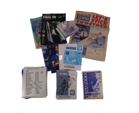 A group of 1970s and later Scottish Football matchday programmes including Rangers, Celtic, Kilmarnock, The Queens, etc