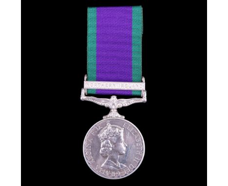 A General Service Medal with Northern Ireland clasp to 24083372 Lance Corporal R J Vickers, Royal Electrical and Mechanical E