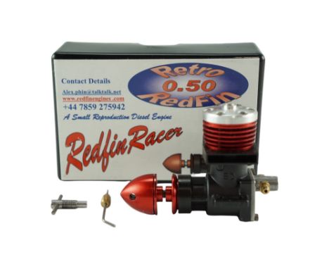 A boxed Redfin 0.50 Redfin Racer aero model aircraft diesel engine, 0.5cc, engine number 047