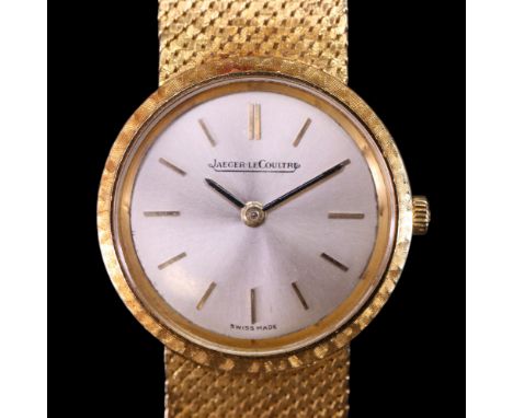 A late 1960s Jaeger-LeCoultre lady's 18 ct gold dress wristwatch, having a calibre P 838 manual-wind movement and radially-br