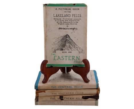 Alfred Wainwright, five Pictorial Guides to the Lakeland Fells  comprising "The Central Fells"; "The Eastern Fells"; "The Nor