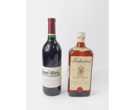 A bottle of Ballantines Finest Scotch Whisky, and a bottle of Cabernet-Sauvignon, 1983 (2).