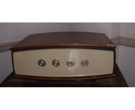 A vintage Pye Stereophonic Projection System Type 1005 record player, with Operating Handbook, 57 cm wide, removal cost ANeed