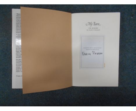 BOOKS: NANCY REAGAN: 'My Turn' A signed first edition dated 1981. Est. £15 - £20.