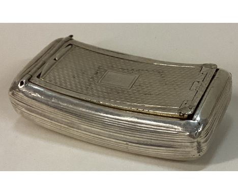 A rare Georgian silver double opening snuff box. London. By William Elliott. Approx. 70 grams. Est. £200 - £300.