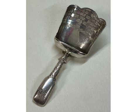 A Georgian silver caddy spoon. Birmingham 1813. By John Thornton. Approx. 4 grams. Est. £80 - £120. 