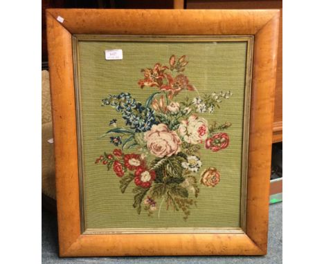 An old maple framed tapestry. Est. £30 - £50.