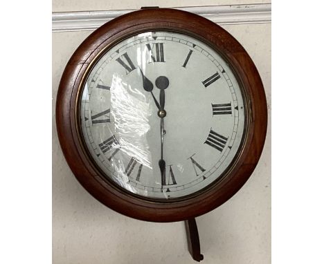 A good mahogany framed wall clock of typical form. Est. £50 - £80.