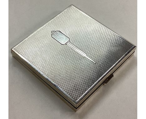 A silver compact. Birmingham 1924. By Deakin &amp; Francis. Approx. 107 grams. Est. £80 - £120.