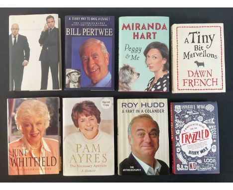 COMEDY - A group of autobiographical books signed by comedians comprising RUBY WAX, DAWN FRENCH, MIRANDA HART, JUNE WHITFIELD