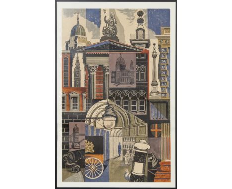 [§] EDWARD BAWDEN C.B.E., R.A. (BRITISH 1903-1989)THE CITY (1952)Lithograph, published by Curwen Press101cm x 63cm (39.75in x