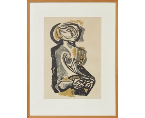 [§] ROBERT COLQUHOUN (SCOTTISH 1914-1962)SEATED WOMANSigned, lithograph55cm x 38.5cm (21.75in x 15.25in)
