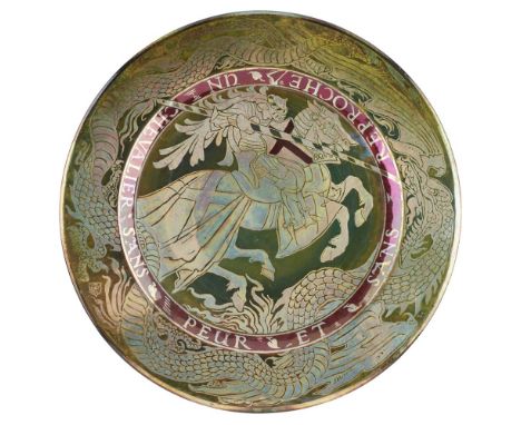 WALTER CRANE (1845-1915, DESIGNER) AND RICHARD JOYCE (1873-1931, DECORATOR) FOR PILKINGTON’S TILE AND POTTERY CO.‘ST. GEORGE 