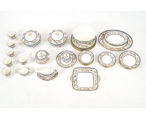 A Wedgwood china 'Huntingdon' tea and dinner service for six to include lidded tureens