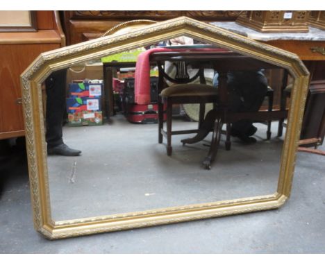 GILDED OVAL MANTEL MIRROR 